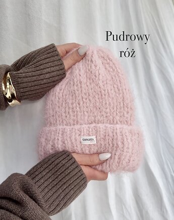 Puszysta czapka Cloud wełna merino alpaka *pudrowy róż*, GANGSTA KNIT