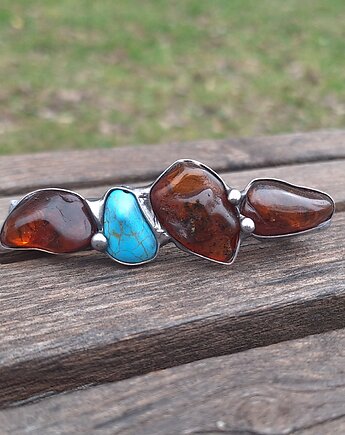 Bursztynowa - klamra do włosów, po drugiej stronie lustra