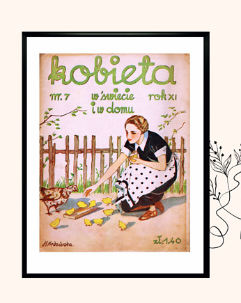 Okładka czasopisma Kobieta w domu i w świecie, aut. Hanna Kędzierska 1935, RiskyWalls