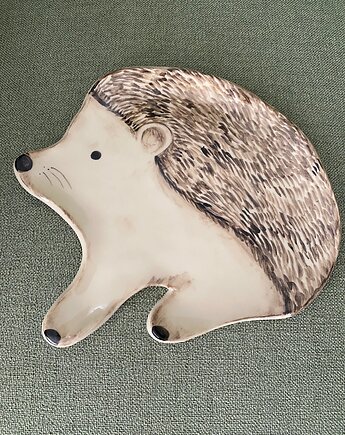 Talerz dekoracyjny jeż, Pracownia ceramiczna Madziejka