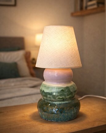 Lampa stołowa Zielona Laguna, Ceramika Nastawka