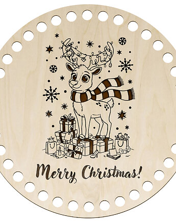 Okrągła Drewniana Baza Podstawa Spód Dno 15cm do Koszyka Szydełkowego Dekor, smxdsgn