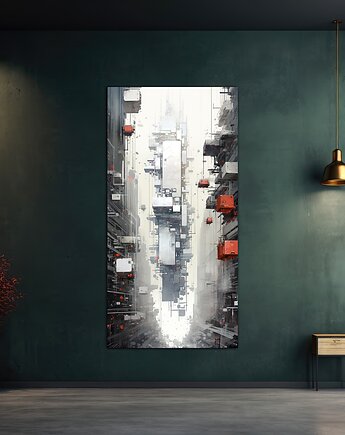 Futurystyczna Japonia, Cyberpunk - Plakat - Loft, Minimalizm, Black Sapphire Art