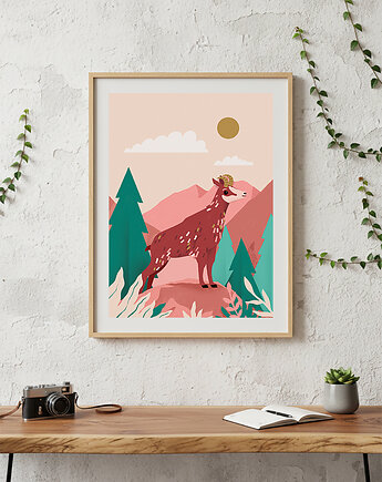 Plakat Kozica 30x40 cm, Droga wolna