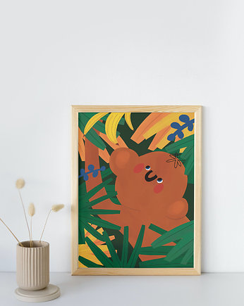 Plakat małpka w dżungli, MUKI design