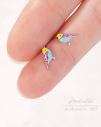 Little Jungle Bird- srebrne kolczyki + box, Ewa Saj  Silver