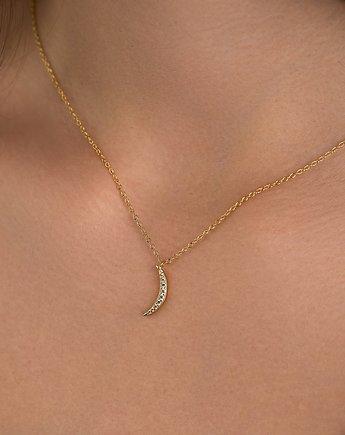Naszyjnik cyrkonie "Moon" - srebro 925 pozłacane, Coccola JEWELLERY