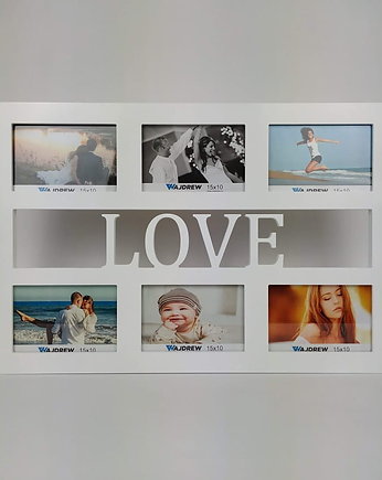 Multirama ramka na zdjęcia z napisem  Love 6 zdjęć, Wajdrew
