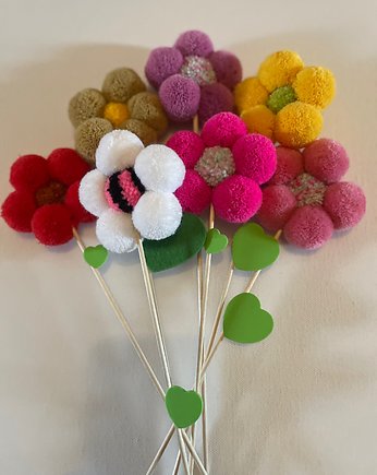 Kwiatki pomponów, kwiatka 8 cm, Lovekulkowe