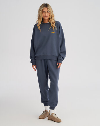 Bluza bez kaptura LOOSE FIT denim damska, HARP TEAM