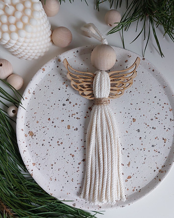 Aniołek ozdoba choinkowa makrama, Passatempo handmade