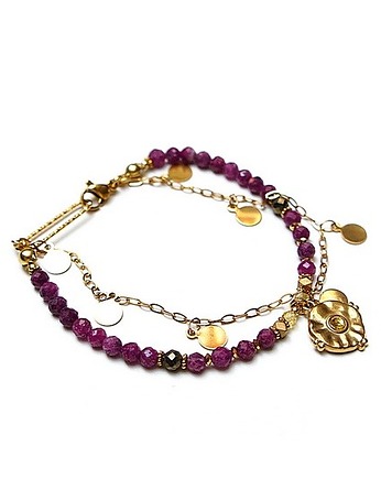 Rubiny vol. 11w /bransoletka/ - Szlachetna kolekcja, KiKa pracownia