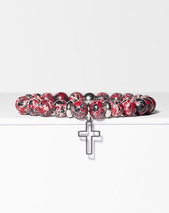 Unikatowa Bransoletka z kamieni naturalnych Jaspis, Black Mamba Jewelry