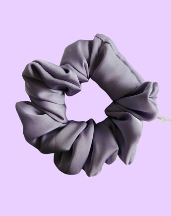 Satynowa gumka satynowa scrunchie owijka frotka lawenda MIDI, Capillum