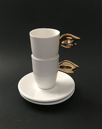 Filiżanki porcelanowe espresso 2 szt, OSOBY - Prezent dla nauczyciela