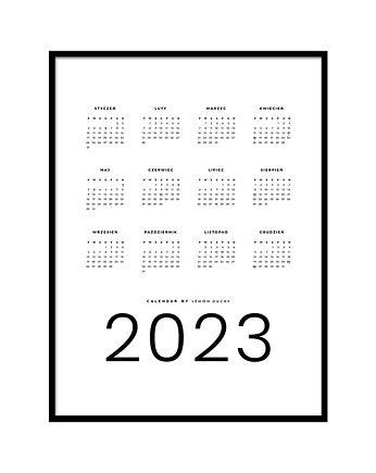 Plakat - Kalendarz 2023 classic, lemonducky