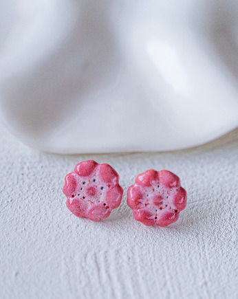 Kolczyki porcelanowe HIBISCUS, rękoczyny