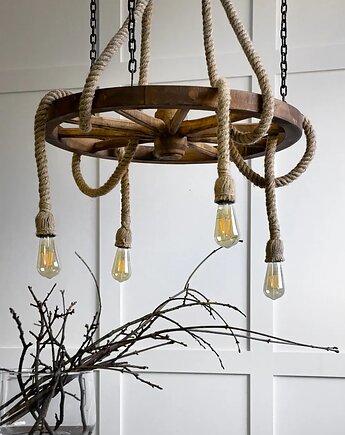 Rustykalna Lampa  Koło, Stylowe Lampy