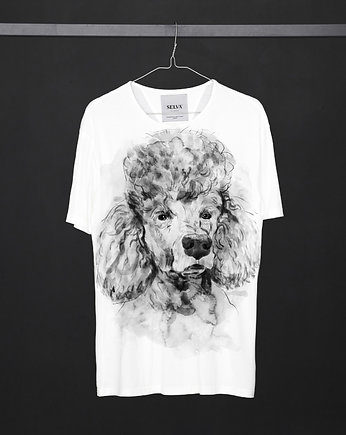 Poodle Dog Men's T-shirt white, OSOBY - Prezent dla męża