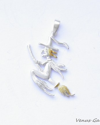 Wisiorek srebrny - Wiedźma mała biała, VENUS GALERIA
