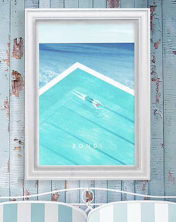 Bondi Beach - plakat plaża i basen - Australia, minimalmill