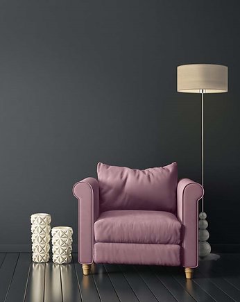Lampa stojąca w stylu skandynawskim ROMA ECO z abażurem imitującym fornir, LYSNE