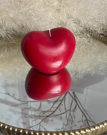 Świeca sojowa dekoracyjna "Sweet Heart" 60x80mm jasna czerwona, Coccola JEWELLERY