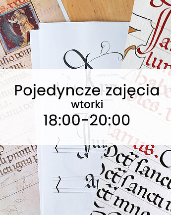Pojedyncze zajęcia Pisma gotyckie Wtorki 18:00-20:00, Inkkolor