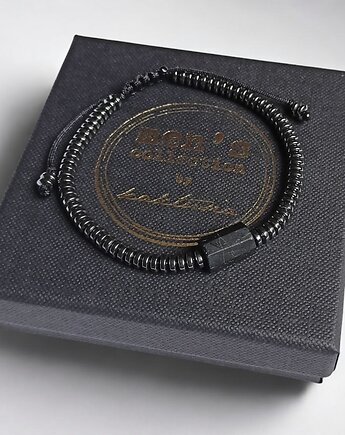 TURMALIN & hematyt : bransoletka regulowana ONE SIZE, kaktusia