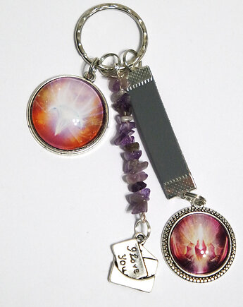 Breloczek, talizman - Zdrowie, odwaga, ametyst