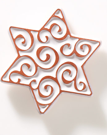 Gwiazdka biała na magnes w pudełku, pracowniazona