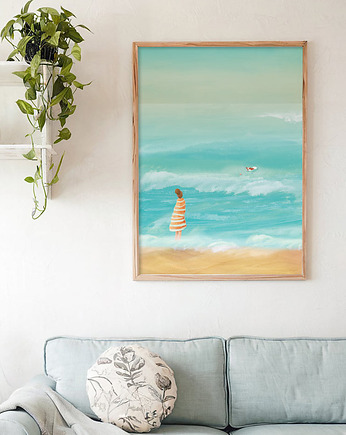 Plakat Wakacje z psem, minimalmill