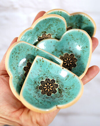 Ceramiczna miseczka na biżuterię - boho, 10FingersArt