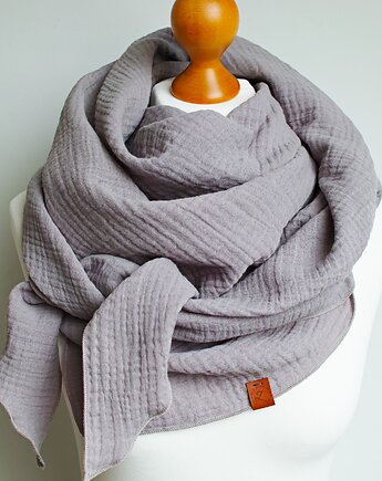 Chusta muślinowa damska, uniwersalna chusta bawełniana, Pracownia Rękodzieła Zolla