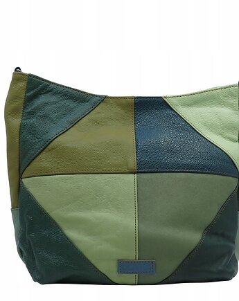 Torebka damska klasyczna skórzana na ramię oryginalna szeroki pasek OLIVKA, Olivka Warsaw