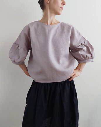 Bluzka "COSMOS" 100% len, old rose, madebyjokpa