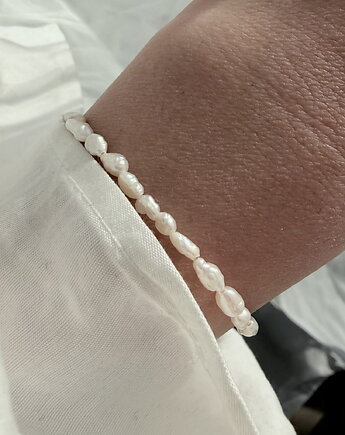 Bransoletka z naturalnych pereł NIEIDEALNA, ATdiament