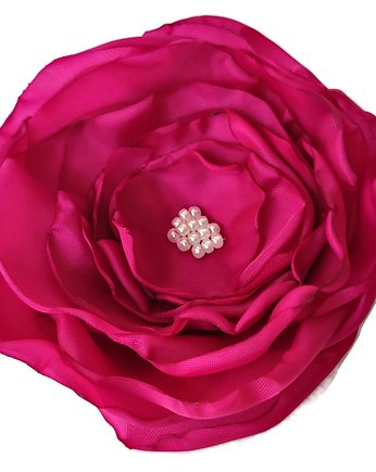 Ciemna fuksja broszka 8cm, Made by Joan