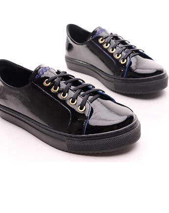 Sneakersyi skórzane - lakierowane   (7206), BOSCCOLO