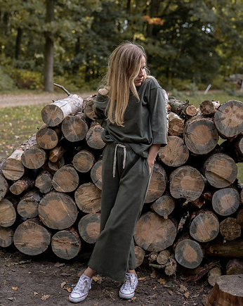 Luźna bluzka damska zielona, duendespace
