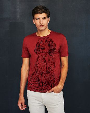 German Spaniel Men's T-shirt marsala, SELVA