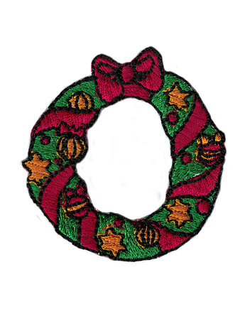 Naszywka naprasowanka STROIK Boże Narodzenie termoprzylepna haft 5,3x5,5cm, Wyszywane