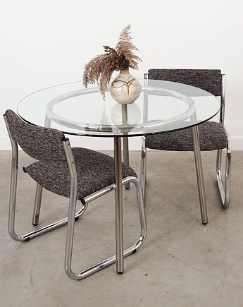 Stół szklany, włoski design, lata 80, produkcja: Włochy, Przetwory design