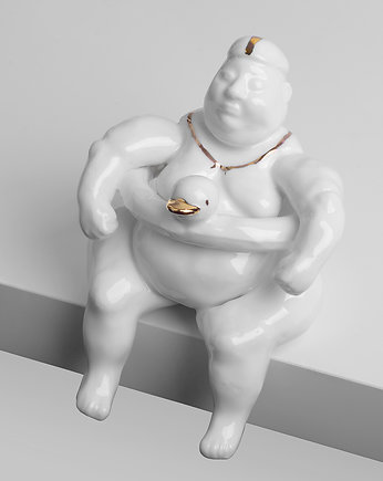 Porcelanowa Figurka, Pływaczka Na Basenie, OKAZJE - Prezent na Komunie