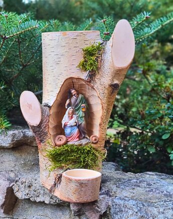 Szopka bożonarodzeniowa, Stajenka, Świecznik  Brzoza #4, Byfyj gallery