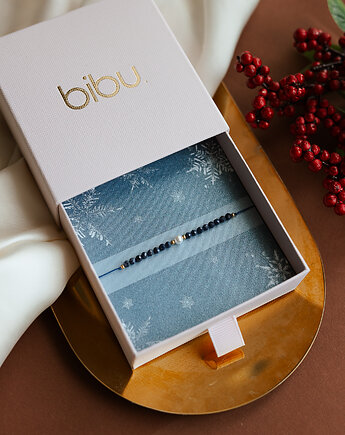 Bransoletka zimowa z perełką, prezent na święta, Bibu bijoux
