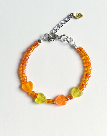 Bransoletka serduszka - koraliki, yenoo