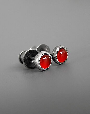 Kolczyki z karneolem, srebro, Pastelove Jewelry