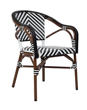 Krzesło Paris Paris Biały Czarny Rattan, MIA home