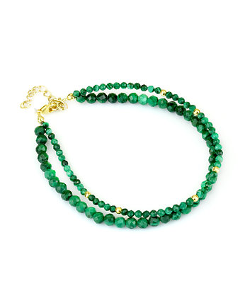 Bransoletka Malachit Podwójna złoto, Brazi Druse Jewelry